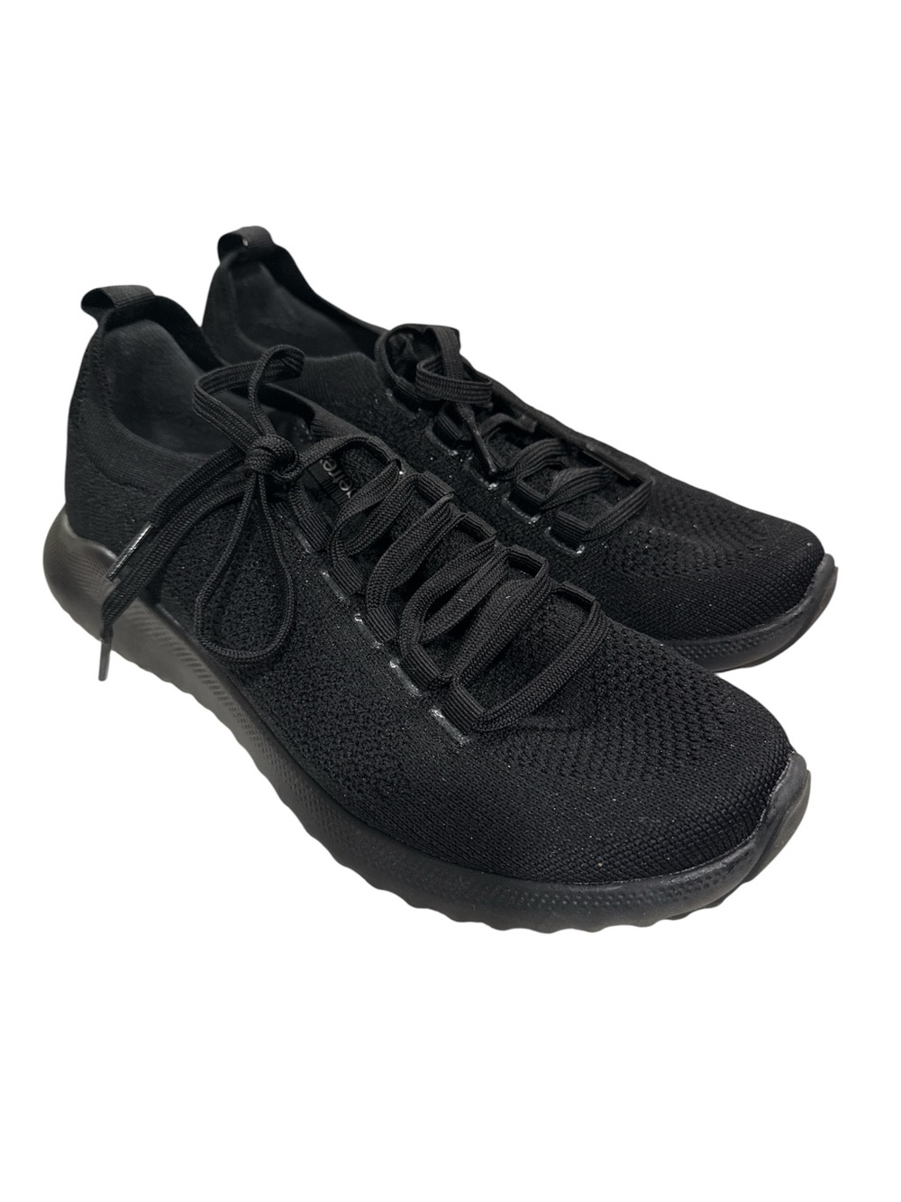 Aetrex Women's Black Knit Lace-Up Sneakers